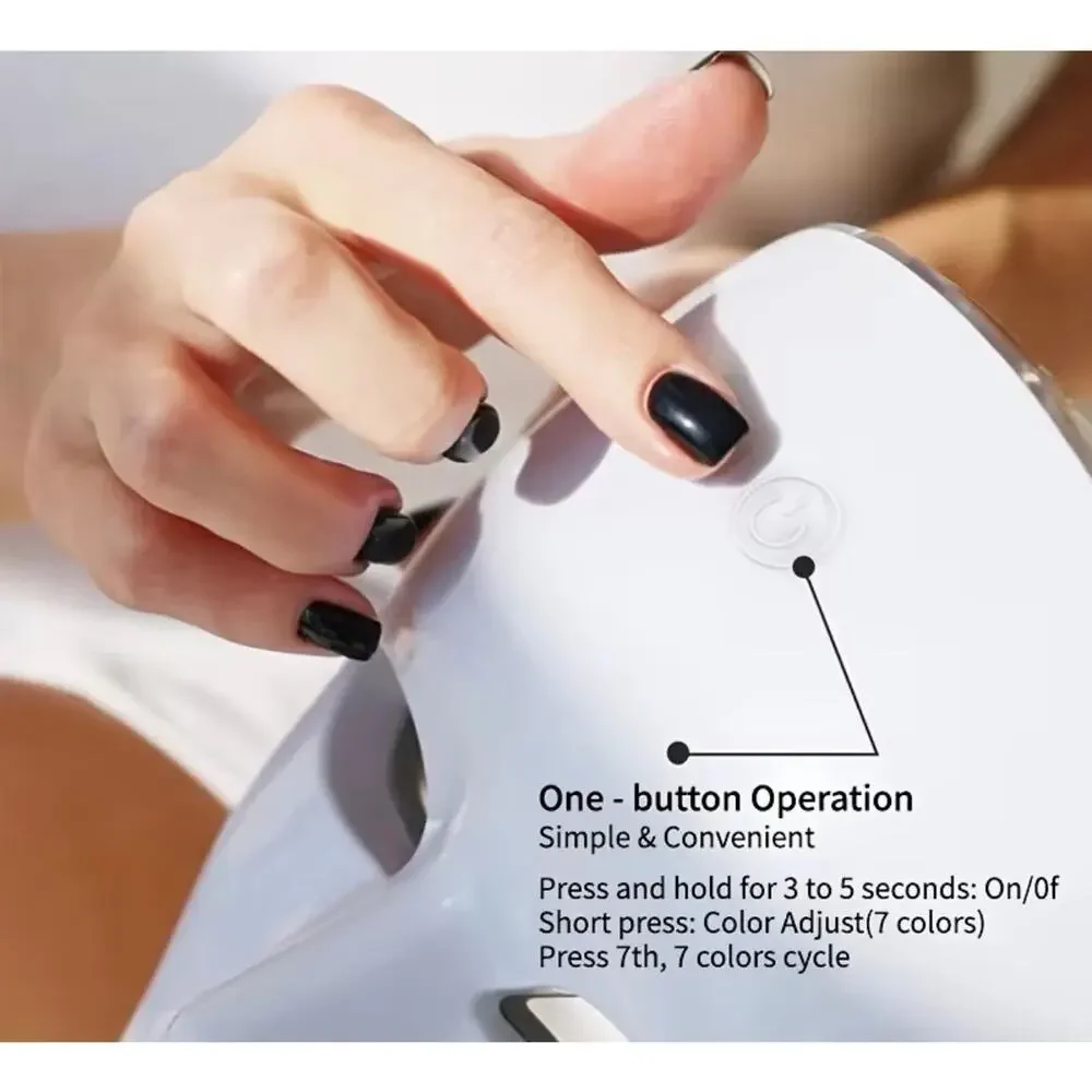 New 7 color face mask with USB charging